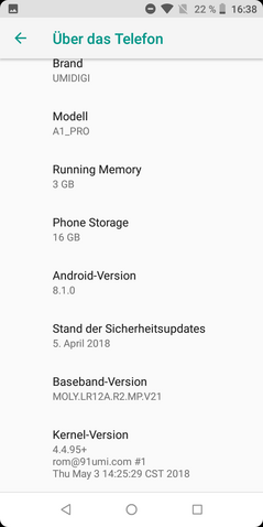 Software Umidigi A1 Pro
