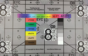 Testchart abfotografiert