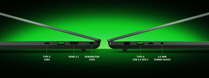 Anschlüsse sind nicht zahlreich, aber modern (Bild: Razer)