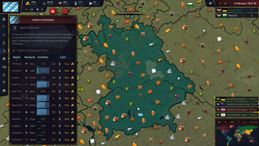 Karte mit Ressourcen in Age of History 3.