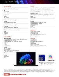 Lenovo ThinkPad L14 Gen 7 Intel Spezifikationen.