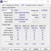 CPU-Z: Arbeitsspeicher Slot 1