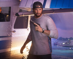 Jason, der Protagonist von GTA 6, hält eine Pistole in der Hand.
