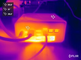 GMK EVO-T1 beim Stresstest (Rückseite)