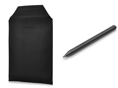 Ein Stift und und eine Lederhülle sind im Lieferumfang des Spectre x360 bereits enthalten (Bild: HP)