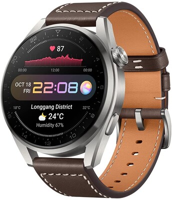 Die Huawei Watch 3 Pro in Braun (Bild: Amazon)