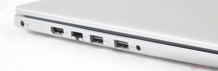 Links: Netzanschluss, HDMI, RJ-45, 2x USB 3.0, 3,5-mm-kombinierter Audioanschluss
