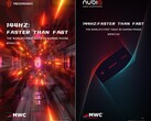 Zwei Nubia-Poster bestätigen den Launch des nächsten Nubia Red Magic Gaming-Phones im Rahmen des MWC 2020.