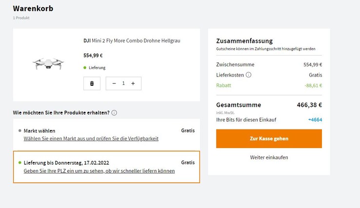 Der Preis lässt sich mithilfe des Newsletter-Gutscheins noch weiter reduzieren