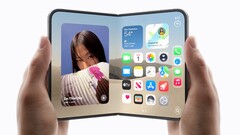 Zwei Hände halten je ein iPhone Duo, eines zugeklappt und eines aufgeklappt