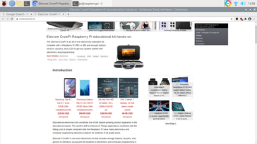 Surfen im Internet schafft der CrowPi 2 mit Leichtigkeit.