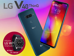 Aktion: 1.000 Käufer des LG V40 ThinQ erhalten die LG Watch W7 gratis dazu.
