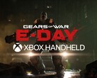 Xbox Handheld Logo mit Gears of War: E-Day Banner