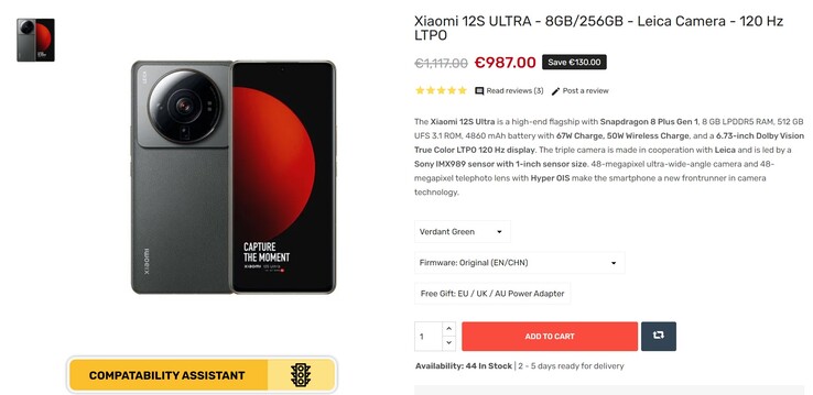 Wer das Xiaomi 12S Ultra 8/256 aktuell bei TradingShenzhen bestellt, zahlt endlich weniger als 1.000 Euro.