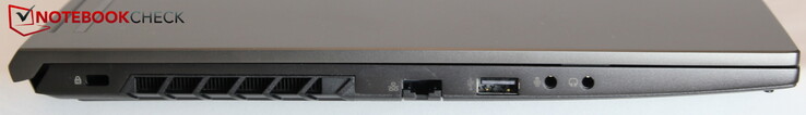 Links: Kensington, LAN, USB-A 2.0, Mikro, Kopfhörer