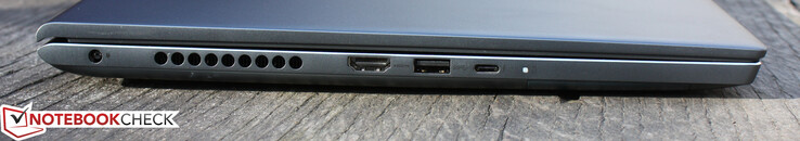 Links: Netzanschluss, HDMI 2.0, USB-A 3.2 Gen. 1, USB-C mit Thunderbolt 4