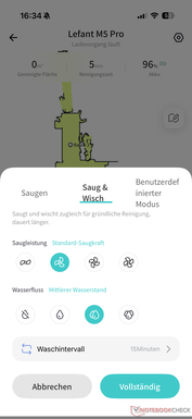 Reinigungseinstellungen