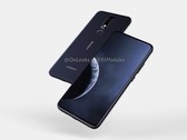 Ein Loch-Handy von Nokia, vermutlich das Nokia 8.1 Plus, im 360 Grad-Video.