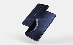 Ein Loch-Handy von Nokia, vermutlich das Nokia 8.1 Plus, im 360 Grad-Video.