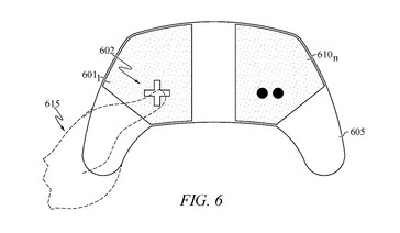 Illustration aus dem Sony-Patent für einen möglichen PS6-Controller, die den Griff des Spielers zeigt.