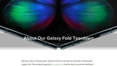 Peinlich: Samsung lässt Galaxy Fold Teardown von iFixit entfernen.