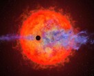 Illustration eines Exoplaneten und Sterns