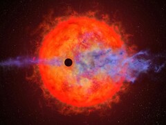 Illustration eines Exoplaneten und Sterns