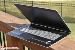 Im Test: Das HP Pavilion 17t-ab200 UHD. Testgerät zur Verfügung gestellt von Computer Upgrade King.