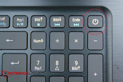An-/Aus-Schalter in der Tastatur