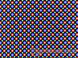Das OLED-Display setzt auf eine RG/BG-Sub-Pixel-Matrix bestehend aus einer roten, einer blauen und jeweils einer grünen Leuchtdiode