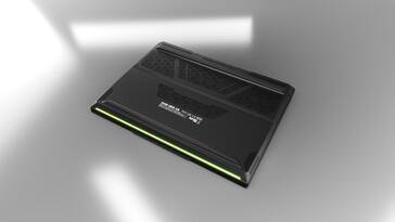 Die Unterseite ist massiv mit Kühlöffnungen versehen (Bildquelle: XMG)