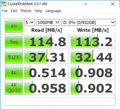 CrystalDiskMark (sekundäre HDD)