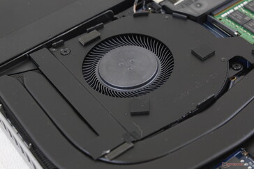 Die Kühllösung besteht aus einem einzelnen ~50-mm-Lüfter und zwei Kupfer-Wärmerohren