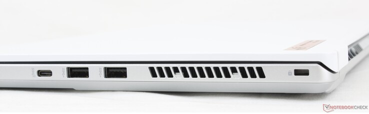 Rechts: USB-C 3.2 Gen. 2 (kein DP, PD oder G-Sync), 2x USB-A 3.2 Gen. 1, Kensington-Lock