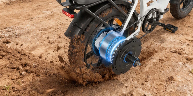 Verbaut ist ein Nabenmotor