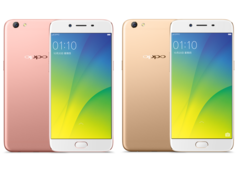 Die Oppo R9s-Serie in gold und rose: Der Schwerpunkt liegt im Kamerabereich.