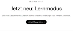 ChatGPT Lernmodus: KI-gestütztes Lern-Tool von OpenAI (Bildquelle: OpenAI)