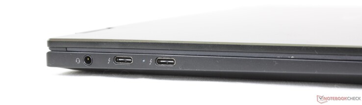 3.5 mm Headset, 2x USB-C 4.0 Gen. 3 mit Thunderbolt 4 + DisplayPort + Power Delivery
