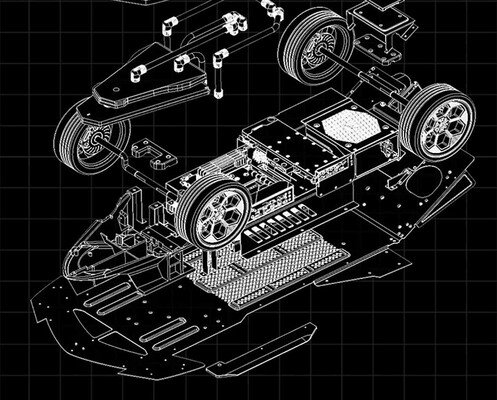 Die Komponenten sind in einer Reihe verbaut