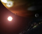 Künstlerische Darstellung eines Sterns und mehrerer Planeten