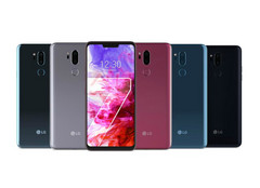 Hier ist das LG G7 ThinQ in allen geplanten Farbvarianten.