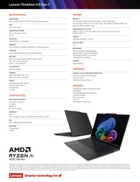 Technische Daten Lenovo ThinkPad X13 G7 AMD.