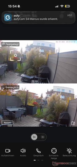 Die KI-Erkennung von hinterlegten Personen hat im Test gut funktioniert