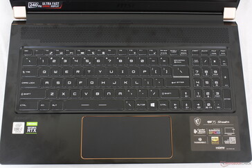 Das SteelSeries-Tastaturlayout hat sich seit den alten GS73-Tagen nicht geändert