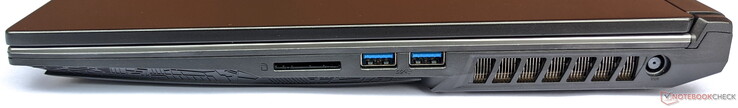 Rechte Seite: SD-Kartenleser, 2x USB 3.1 Gen1 Typ-A, Netzanschluss