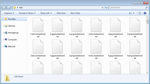 So sehen Dateien aus, nachdem sie von Redboot verschlüsselt wurden.