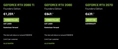 Die Vorbestellungen der neuen RTX Grafikkarten laufen bereits. (Bild: NVIDIA)