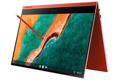 Das Samsung Galaxy Chromebook bietet ein hochwertiges 4K-AMOLED-Display, beim Nachfolger ändert sich am Design offenbar nur wenig. (Bild: Samsung)
