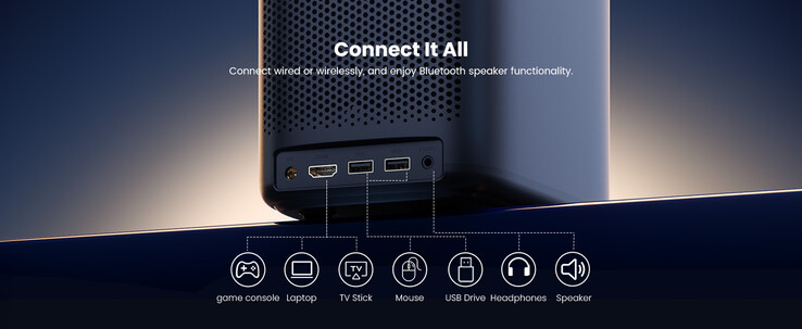 Zweimal USB, einmal HDMI und ein Klinkenausgang sind vorhanden