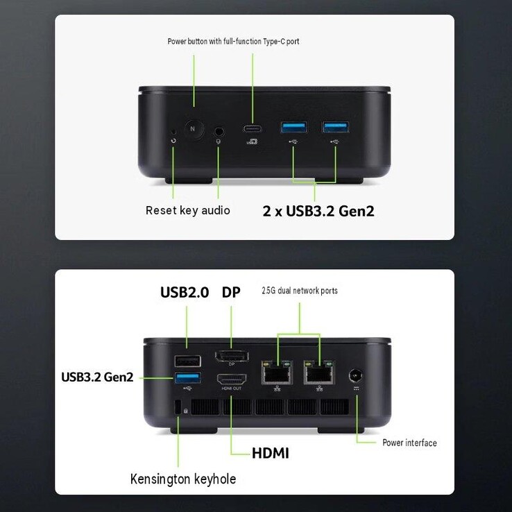 Anschlüsse des Swift Go Mini-PCs mit AMD Ryzen